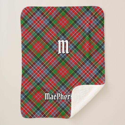 Clan MacPherson Tartan Sherpa Blanket Deken (Voorkant)