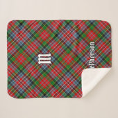 Clan MacPherson Tartan Sherpa Blanket Deken (Voorkant (horizontaal))