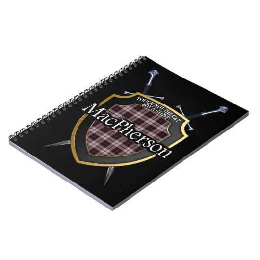 Clan MacPherson Tartan Shield & Swords Notitieboek (Linkerzijde)