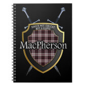 Clan MacPherson Tartan Shield & Swords Notitieboek (Voorkant)