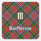 Clan MacPherson Tartan Square Sticker (Voorkant)