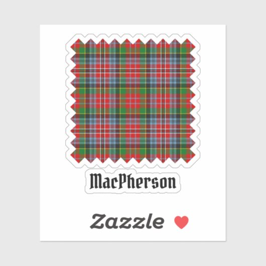 Clan MacPherson Tartan Sticker (Vel)