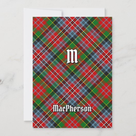 Clan MacPherson Tartan uitnodiging (Voorkant)