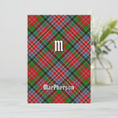 Clan MacPherson Tartan uitnodiging (Staand voorkant)