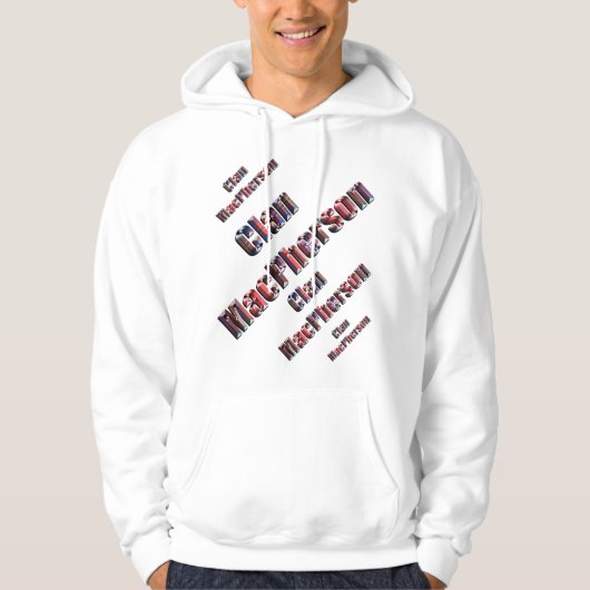 Clan MacPherson Vier Tartan naam logo's, Hoodie (Voorkant)