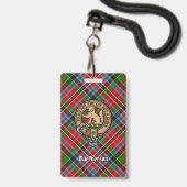 Clan MacPherson Wapen over Tartan Badge (Voorzijde met lanyard)