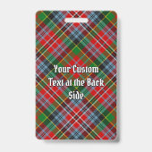 Clan MacPherson Wapen over Tartan Badge (Achterkant)
