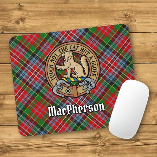 Clan MacPherson Wapen over Tartan Muismat