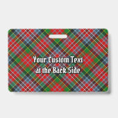 Clan MacPherson-wapenschild boven tartan Badge (Achterkant)