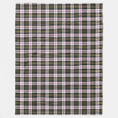 Clan MacPherson Zwart, Wit & Paarse Jurk Tartan Fleece Deken (Voorkant)