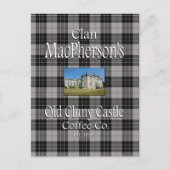 Clan MacPherson's Old Cluny Castle Coffee Co. Briefkaart (Voorkant)
