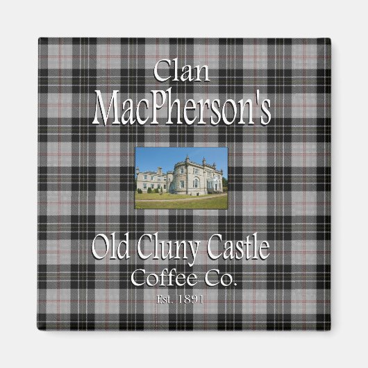 Clan MacPherson's Old Cluny Castle Coffee Co. Magneet (Voorkant)