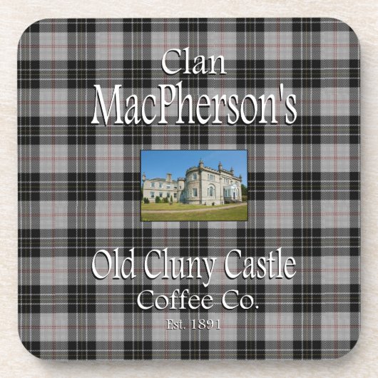 Clan MacPherson's Oude Cluny Castle Koffie Co. Bier Onderzetter (Voorkant)