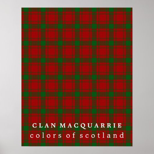 Clan MacQuarrie Colors of Scotland Tartan Poster (Voorkant)