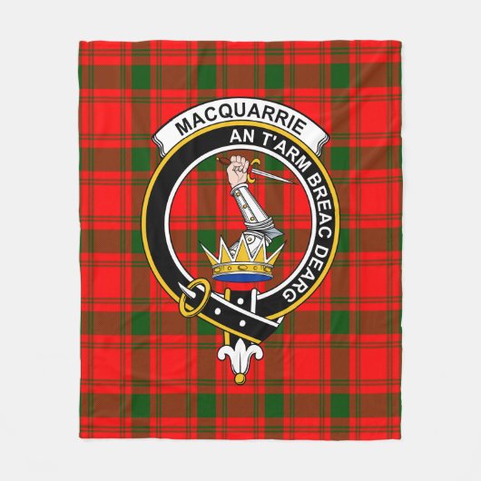 Clan MacQuarrie Modern Tartan Pset Fleece Deken (Voorkant)