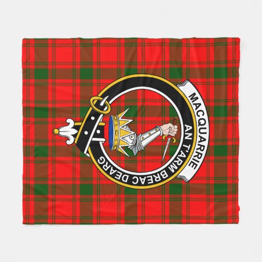Clan MacQuarrie Modern Tartan Pset Fleece Deken (Voorkant (Horizontaal))