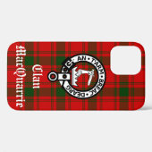 Clan MacQuarrie Tartan en Crest Case-Mate iPhone Case (Achterkant (horizontaal))