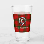 Clan MacQuarrie Tartan en Crest Glas (Achterkant)