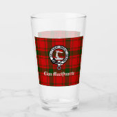 Clan MacQuarrie Tartan en Crest Glas (Voorkant)