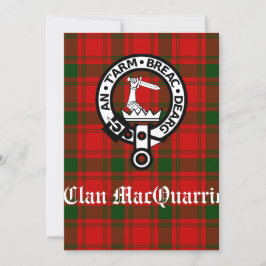 Clan MacQuarrie Tartan en Crest Greeting Kaart