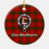 Clan MacQuarrie Tartan en Crest Keramisch Ornament (Achterkant)