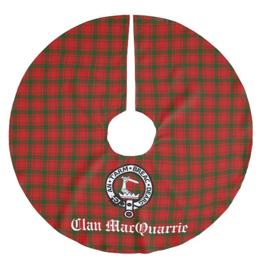 Clan MacQuarrie Tartan en Crest Kerstboom Rok (Voorkant)
