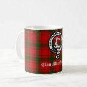 Clan MacQuarrie Tartan en Crest Koffiemok (Voorkant links)