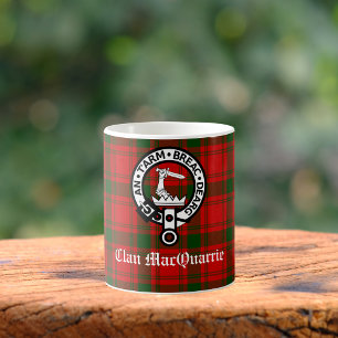 Clan MacQuarrie Tartan en Crest Koffiemok