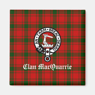 Clan MacQuarrie Tartan en Crest Magneet