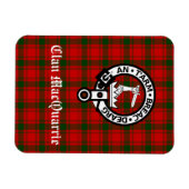 Clan MacQuarrie Tartan en Crest Magneet (Horizontaal)