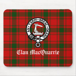 Clan MacQuarrie Tartan en Crest Muismat