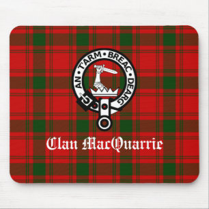Clan MacQuarrie Tartan en Crest Muismat