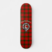 Clan MacQuarrie Tartan en Crest Persoonlijk Skateboard (Voorkant)