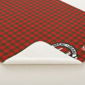 Clan MacQuarrie Tartan en Crest Sherpa Deken (3/4)