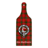 Clan MacQuarrie Tartan en Crest Snijplank (Voorkant)