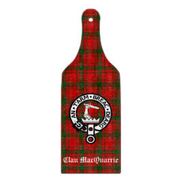 Clan MacQuarrie Tartan en Crest Snijplank