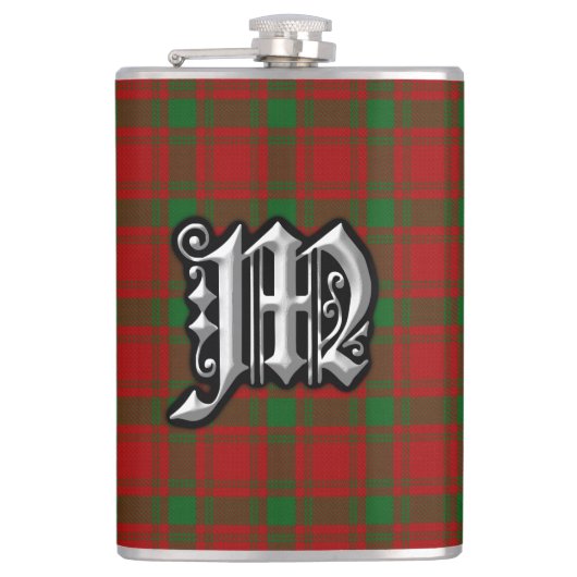 Clan MacQuarrie Tartan Old Scotland Flask Heupfles (Voorkant)