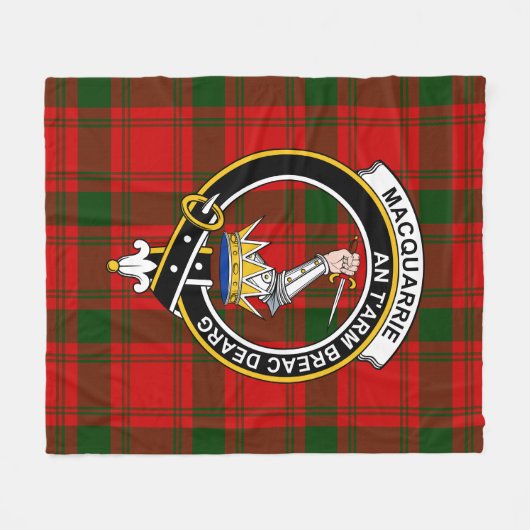 Clan MacQuarrie Tartan Pset Fleece Deken (Voorkant (Horizontaal))