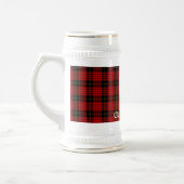 Clan MacQueen Crest Badge & Tartan Bierpul (Links)