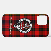 Clan MacQueen Crest Badge & Tartan Case-Mate iPhone Case (Achterkant (horizontaal))
