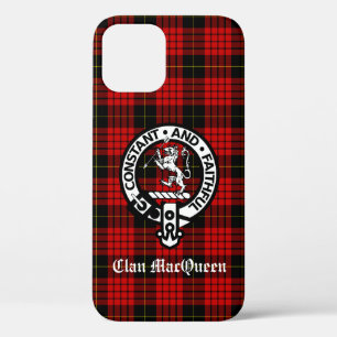 Clan MacQueen Crest Badge & Tartan Case-Mate iPhone Case