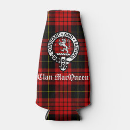 Clan MacQueen Crest Badge & Tartan Flesjeskoeler