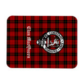 Clan MacQueen Crest Badge & Tartan Magneet (Horizontaal)