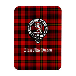 Clan MacQueen Crest Badge & Tartan Magneet