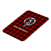 Clan MacQueen Crest Badge & Tartan Magneet (Linkerzijde)