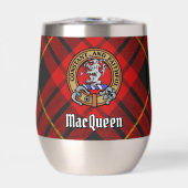 Clan MacQueen Crest boven Tartan (Voorkant)