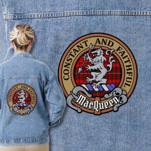 Clan MacQueen Crest boven Tartan Denim Jacket