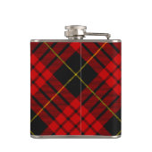 Clan MacQueen Crest boven Tartan Heupfles (Achterkant)