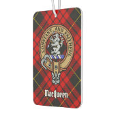 Clan MacQueen Crest boven Tartan Luchtverfrisser (Links)