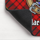 Clan MacQueen Crest boven Tartan Muismat (Hoek)